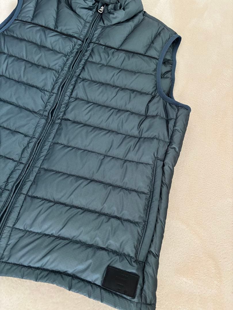 dunhill ブルーグレー ダウンベスト キルティング