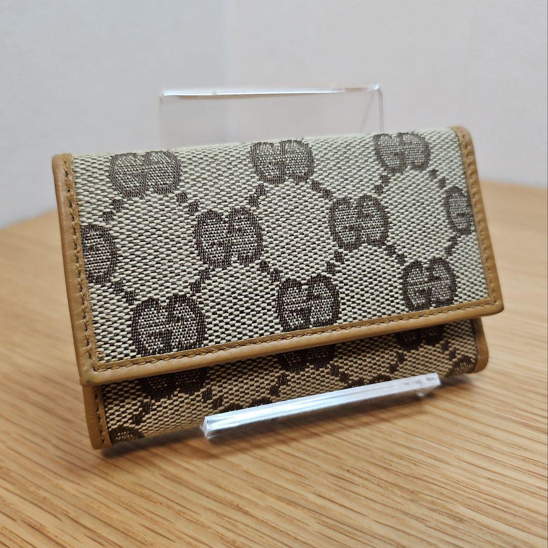 GUCCI グッチ 6連キーケース GGキャンバス ブラウン
