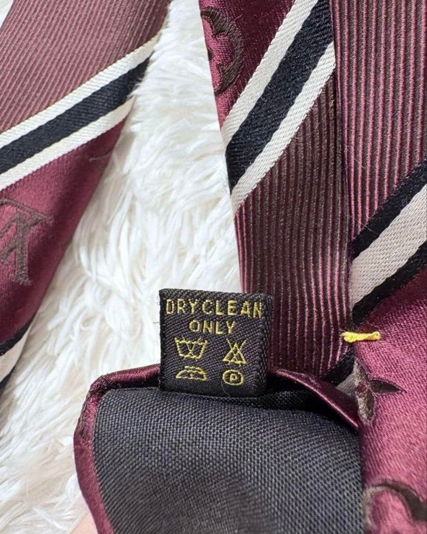 Louis Vuitton ボルドー シルク ネクタイ
