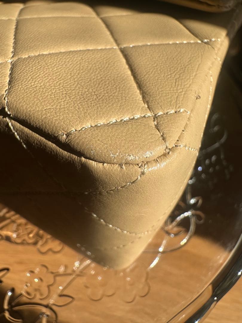 CHANEL ミニマトラッセ ベージュ ラムスキン