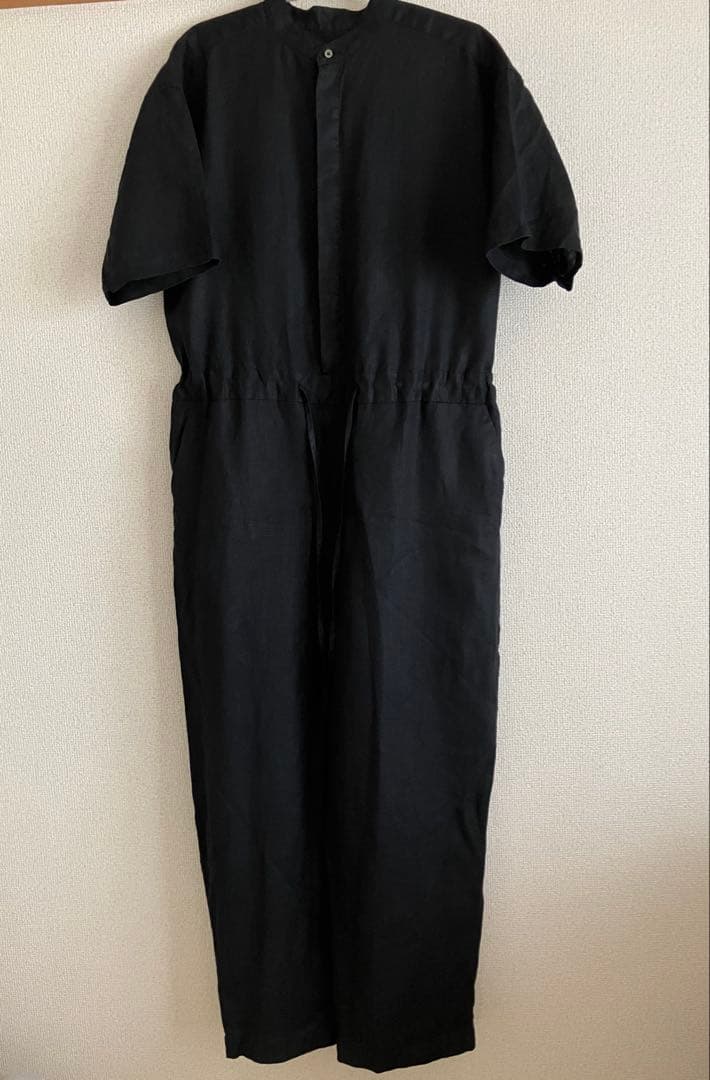 かぐれ　半袖　リネン オールインワン