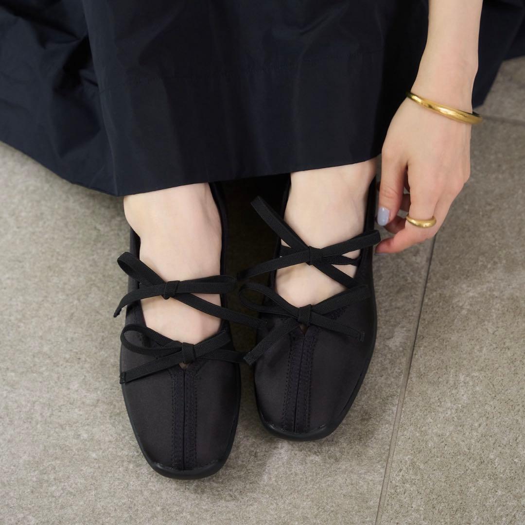 LE TALON ルタロン Lダブルリボンバレリーナ 23.5