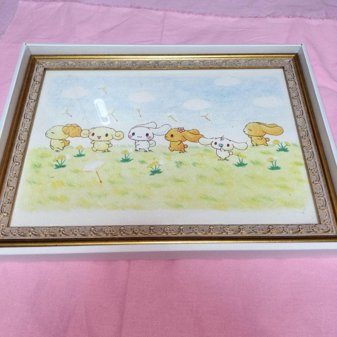 美品　シナモロール　シナモンフレンズ　レプリカ絵画　サンリオ