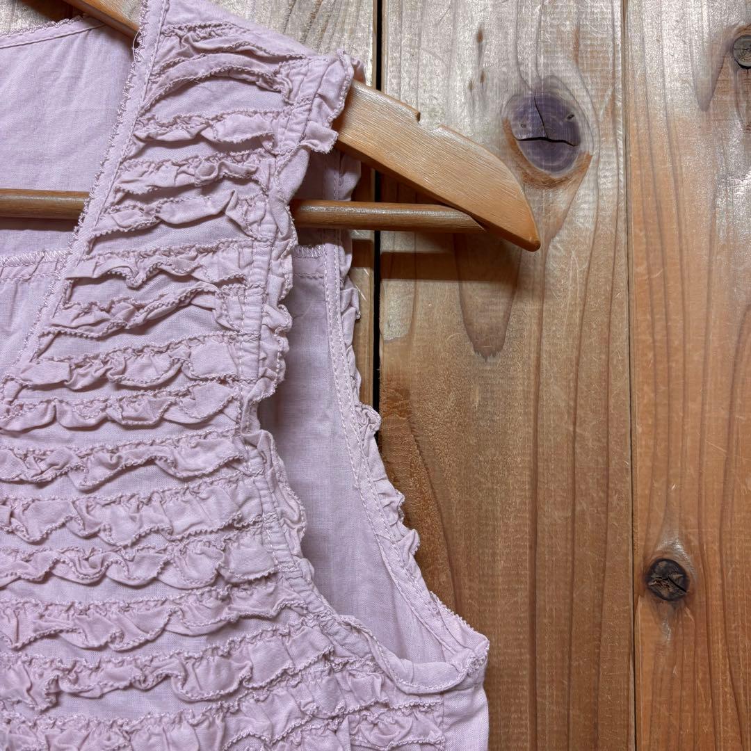 美品＊PINKHOUSE ピンクハウス　総ピコフリル　ローンチュニック　ピンク