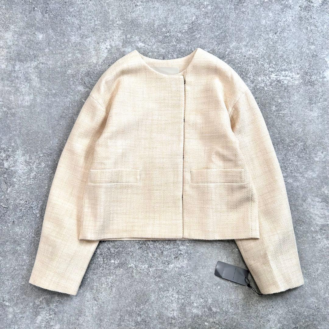 新品タグ付き♪ エストネーション　ツイード　ノーカラージャケット