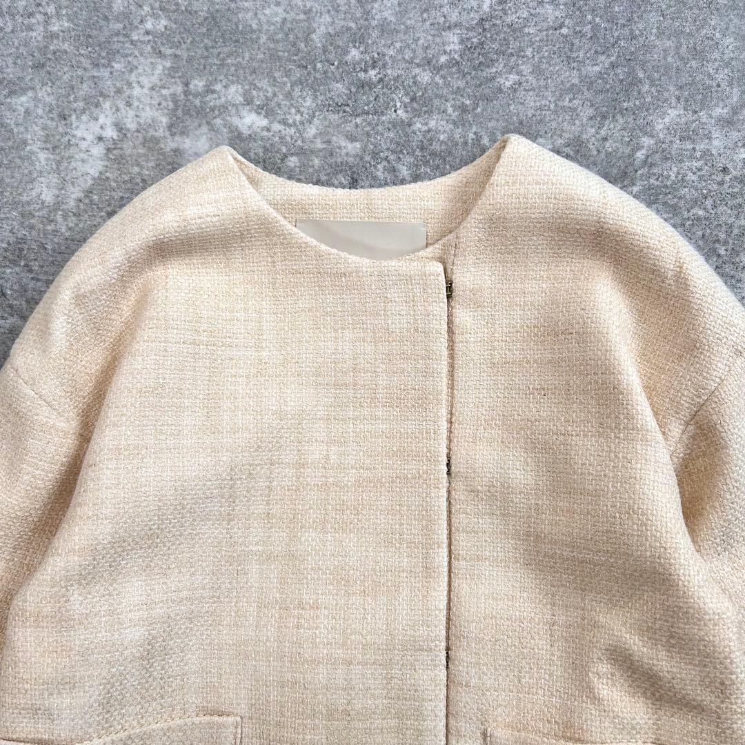 新品タグ付き♪ エストネーション　ツイード　ノーカラージャケット