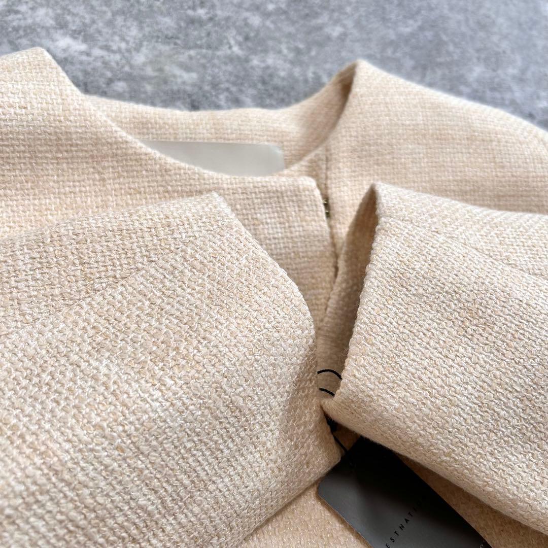 新品タグ付き♪ エストネーション　ツイード　ノーカラージャケット