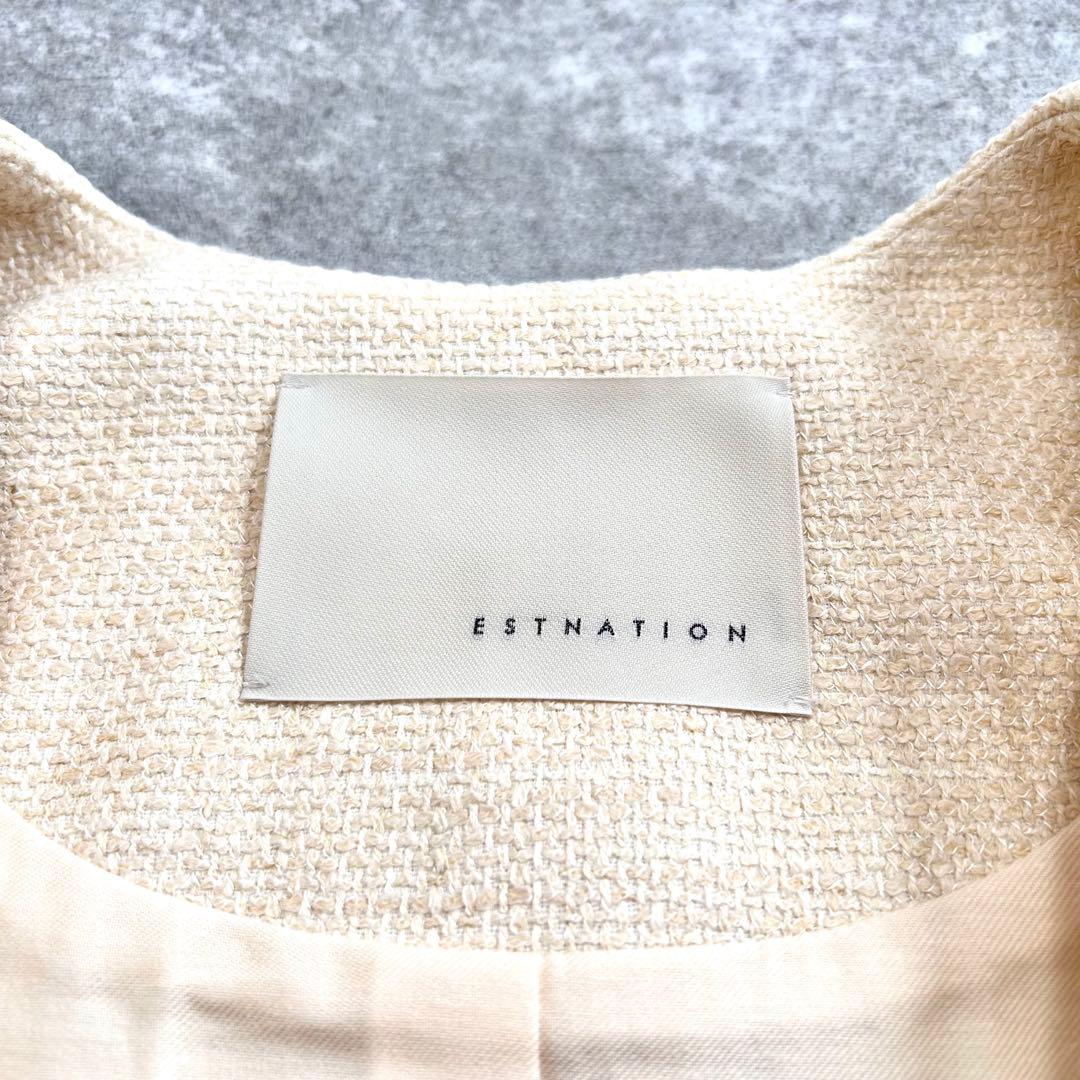 新品タグ付き♪ エストネーション　ツイード　ノーカラージャケット