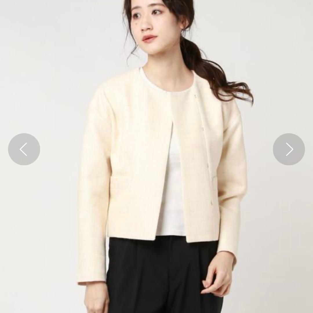 新品タグ付き♪ エストネーション　ツイード　ノーカラージャケット