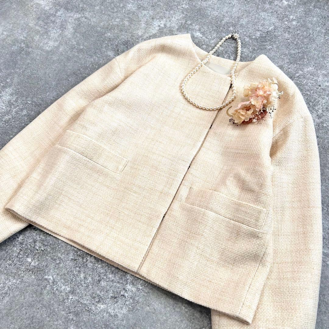 新品タグ付き♪ エストネーション　ツイード　ノーカラージャケット