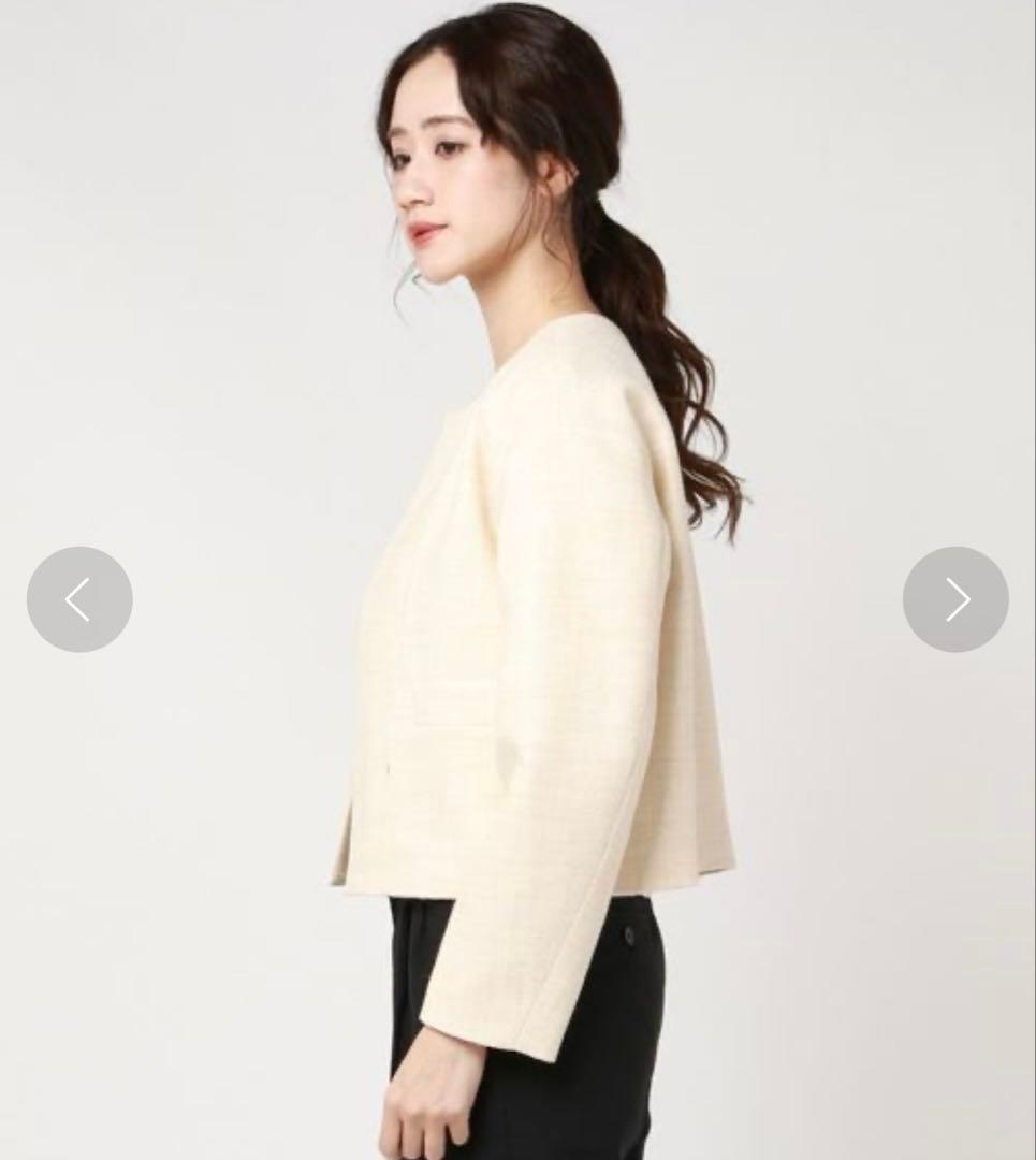 新品タグ付き♪ エストネーション　ツイード　ノーカラージャケット