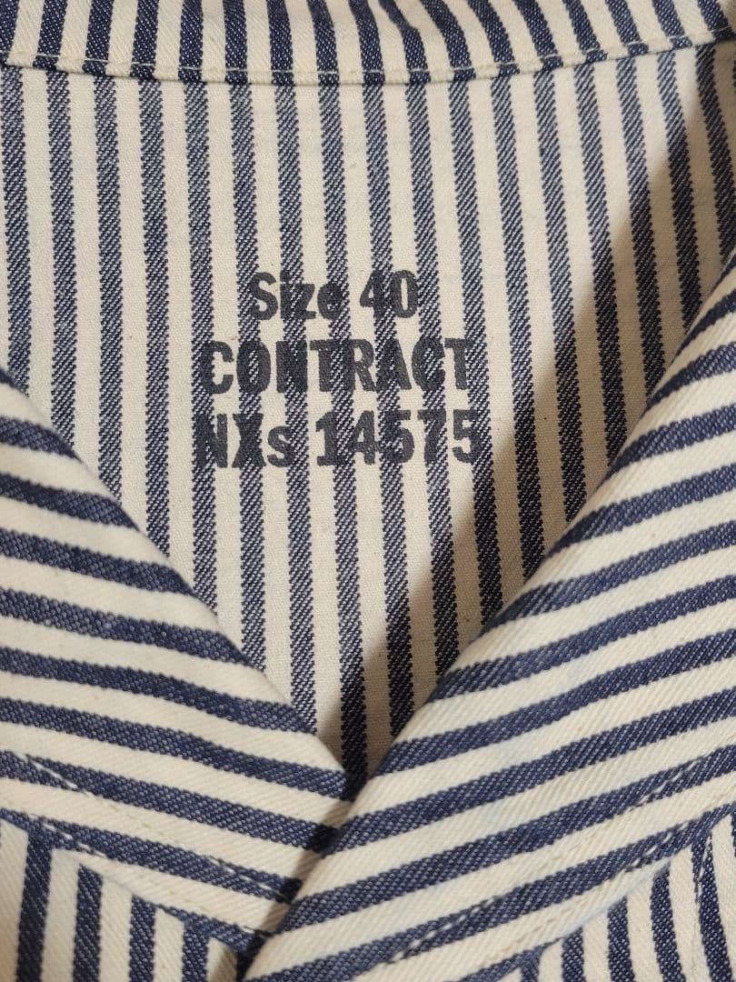 WAIPER.inc 米軍 U.S.NAVY ヒッコリー ジャケット Lサイズ