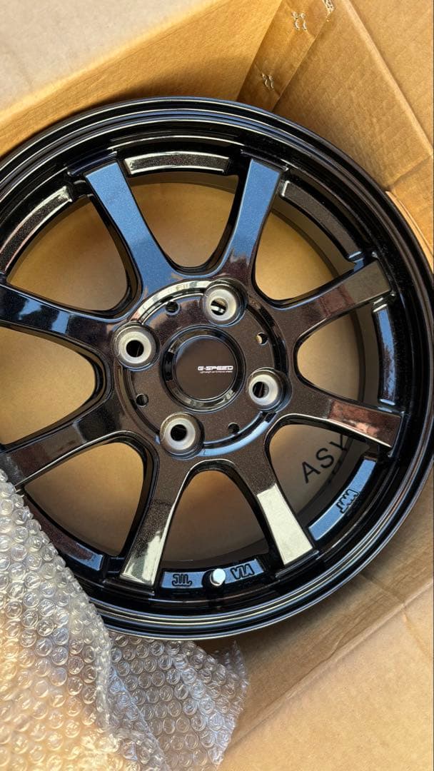 【送込】軽用14インチ アルミGスピード　G-08 1445+45 4H100