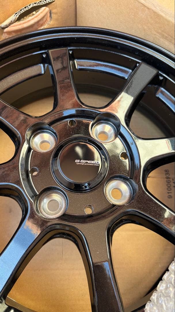 【送込】軽用14インチ アルミGスピード　G-08 1445+45 4H100