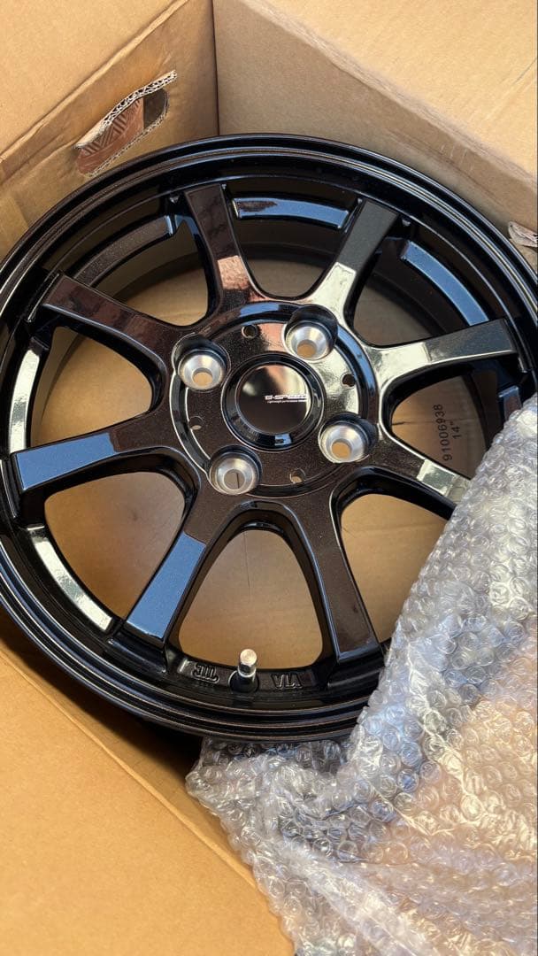 【送込】軽用14インチ アルミGスピード　G-08 1445+45 4H100