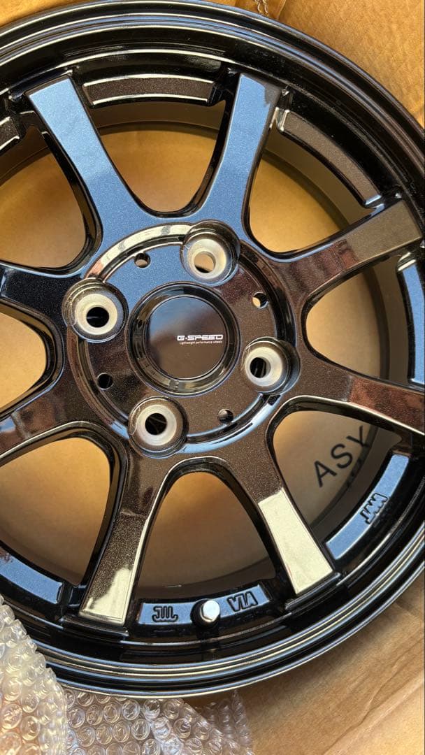 【送込】軽用14インチ アルミGスピード　G-08 1445+45 4H100