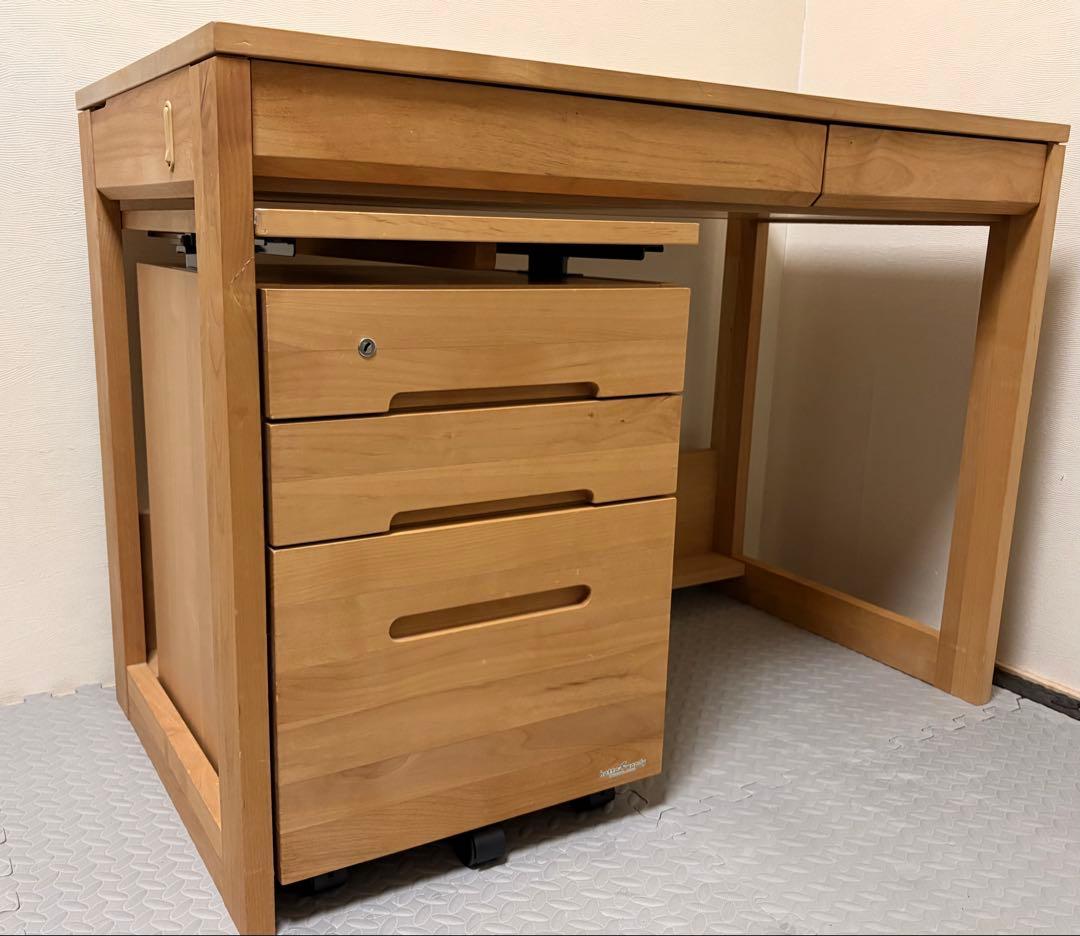 学習机/勉強机/ウッド/引き出し付き/ワークデスク/