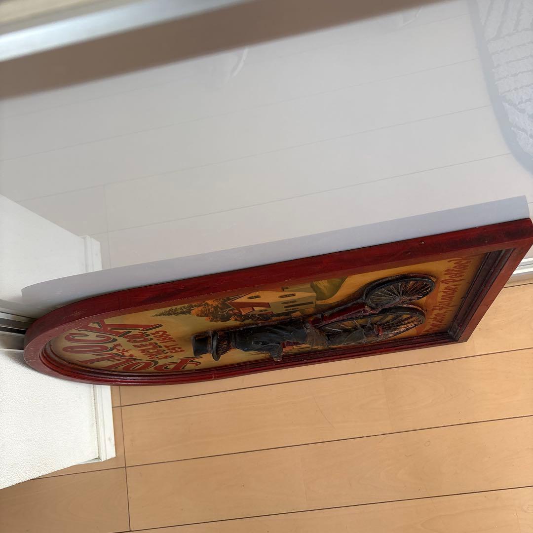 アンティーク雑貨 ハンドペイント ウォールサイン 木製 ウッドパネル 木製サイン