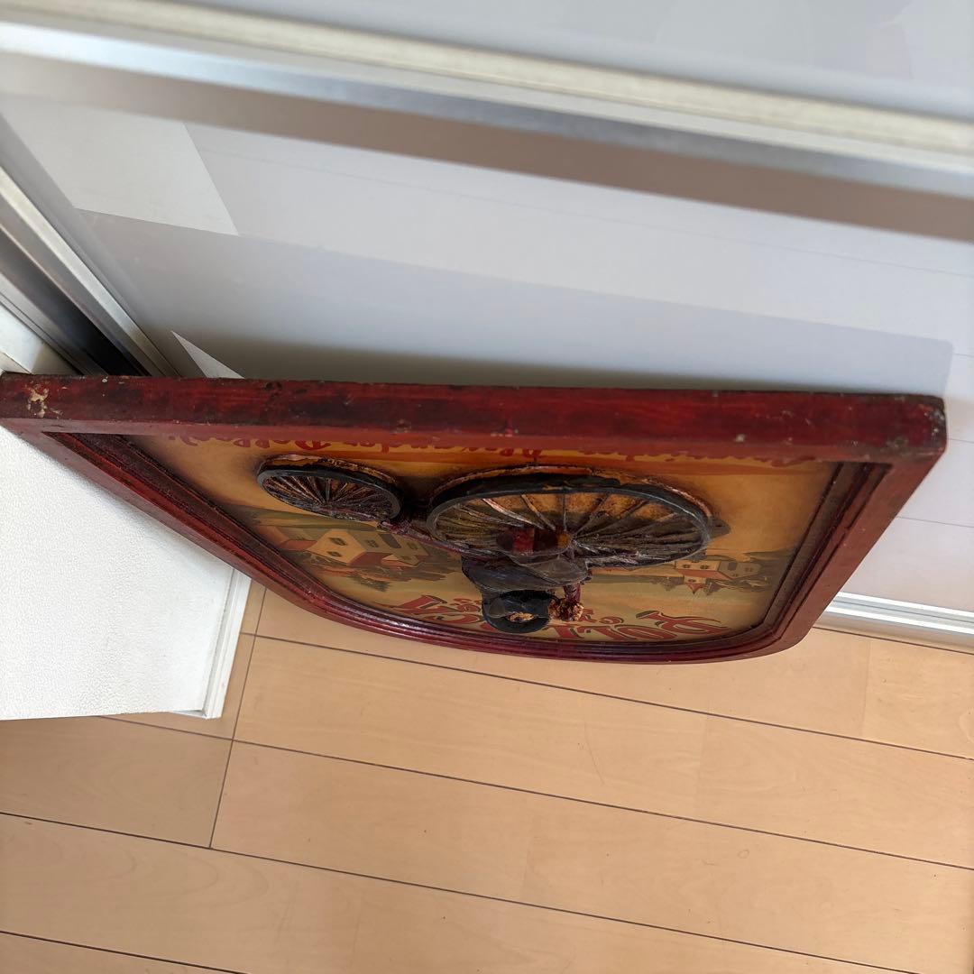 アンティーク雑貨 ハンドペイント ウォールサイン 木製 ウッドパネル 木製サイン