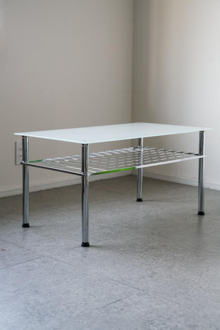 90's vintage ガラストップ ローテーブル レトロポップ モダン