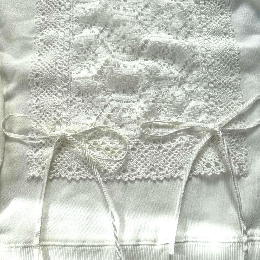 【新品 未使用】MUVEIL レースつき トレーナー サイズM