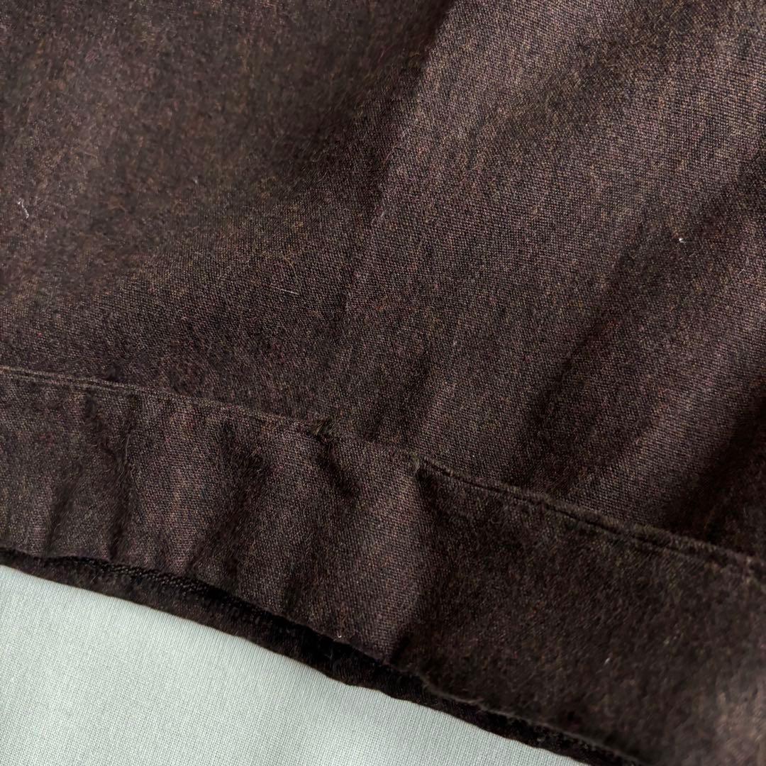 パンツ 90s EURO label 4-tuck cotton wide slacks