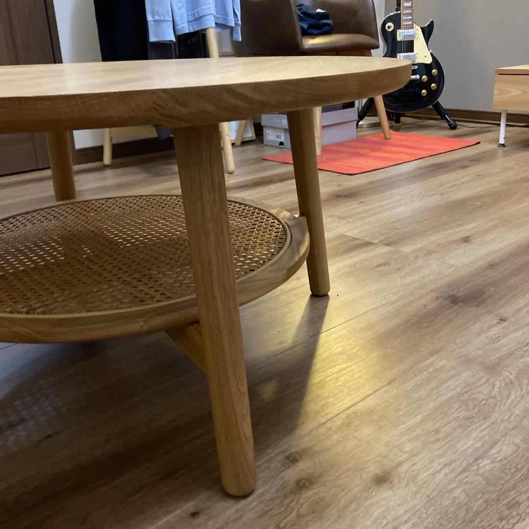 【美品】unico ウニコ SOLK（ソルク）ローテーブル Φ760 ナチュラル