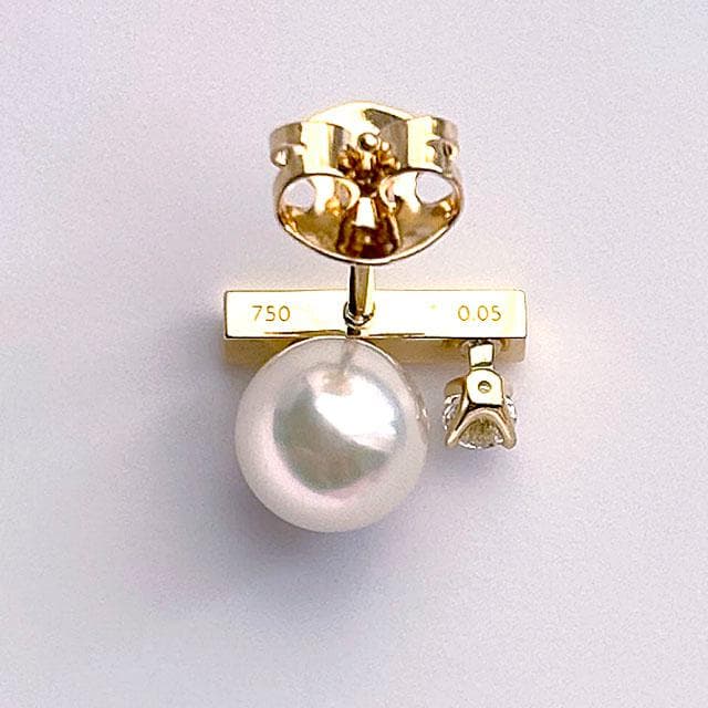 タサキ “プチ” バランス クラス イヤリング（ピアス）ダイヤモンド ＹＧ