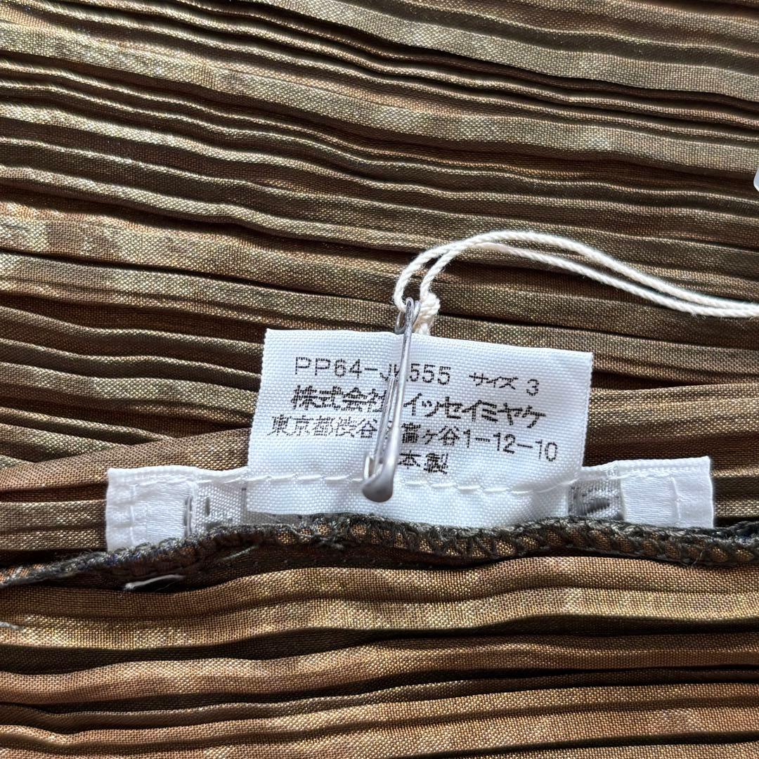 ＊タグ付き新品＊プリーツプリーズ 長袖カットソー サイズ3 ネイビー系