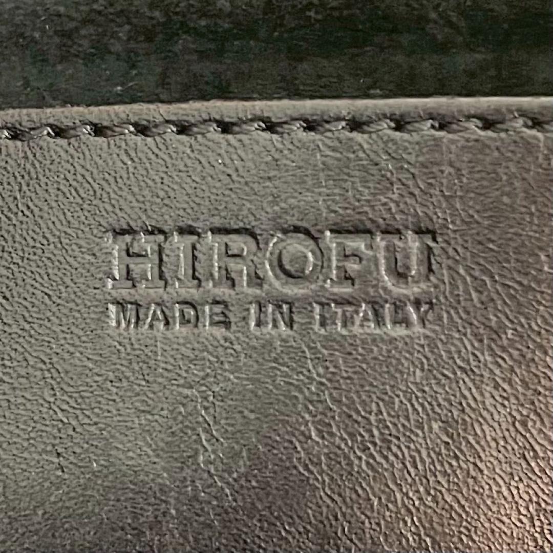 ヒロフ ブラック　Hロゴ　レザー　トートバッグ　A4可　肩掛け可