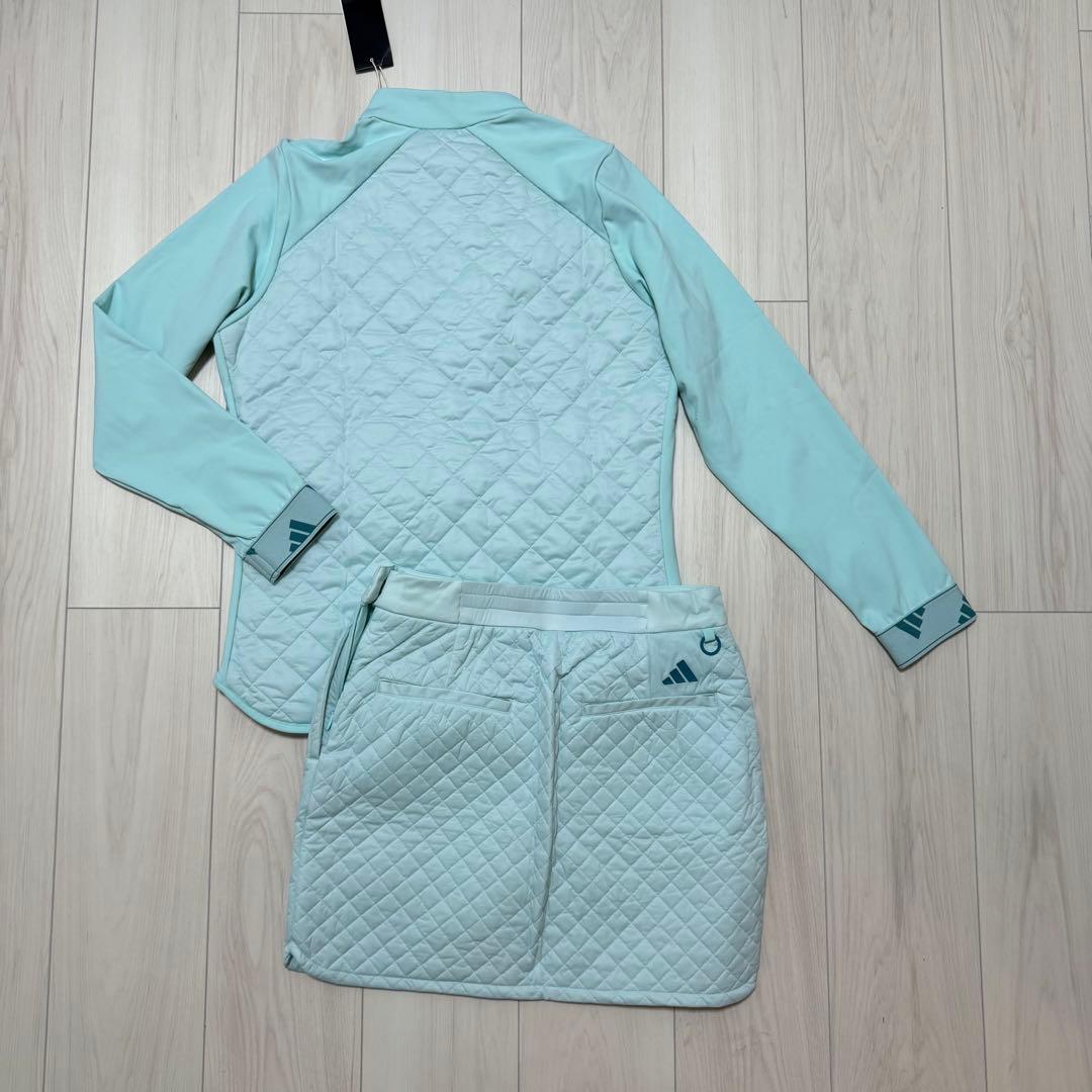 新品 アディダス セットアップ キルトジャケット スカート 秋冬 かわいい M