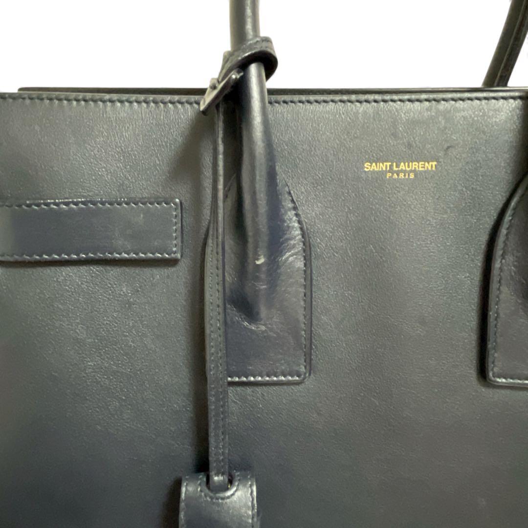 サンローラン レザー サック ド ジュール ベイビー ハンドバッグ