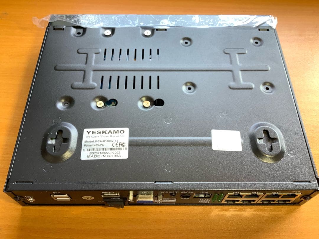 YESKAMO 防犯カメラレコーダー NVR P09-JP3002-1T