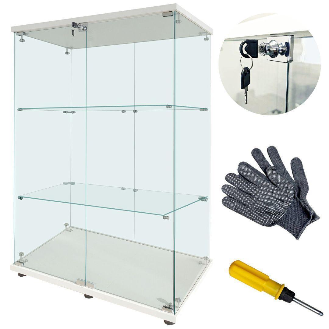 ガラスケース 3段両扉x1999コレクションケース フィギュア 棚 ショーケース