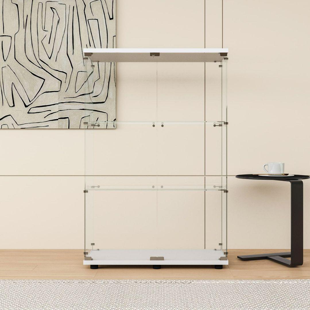 ガラスケース 3段両扉x1999コレクションケース フィギュア 棚 ショーケース