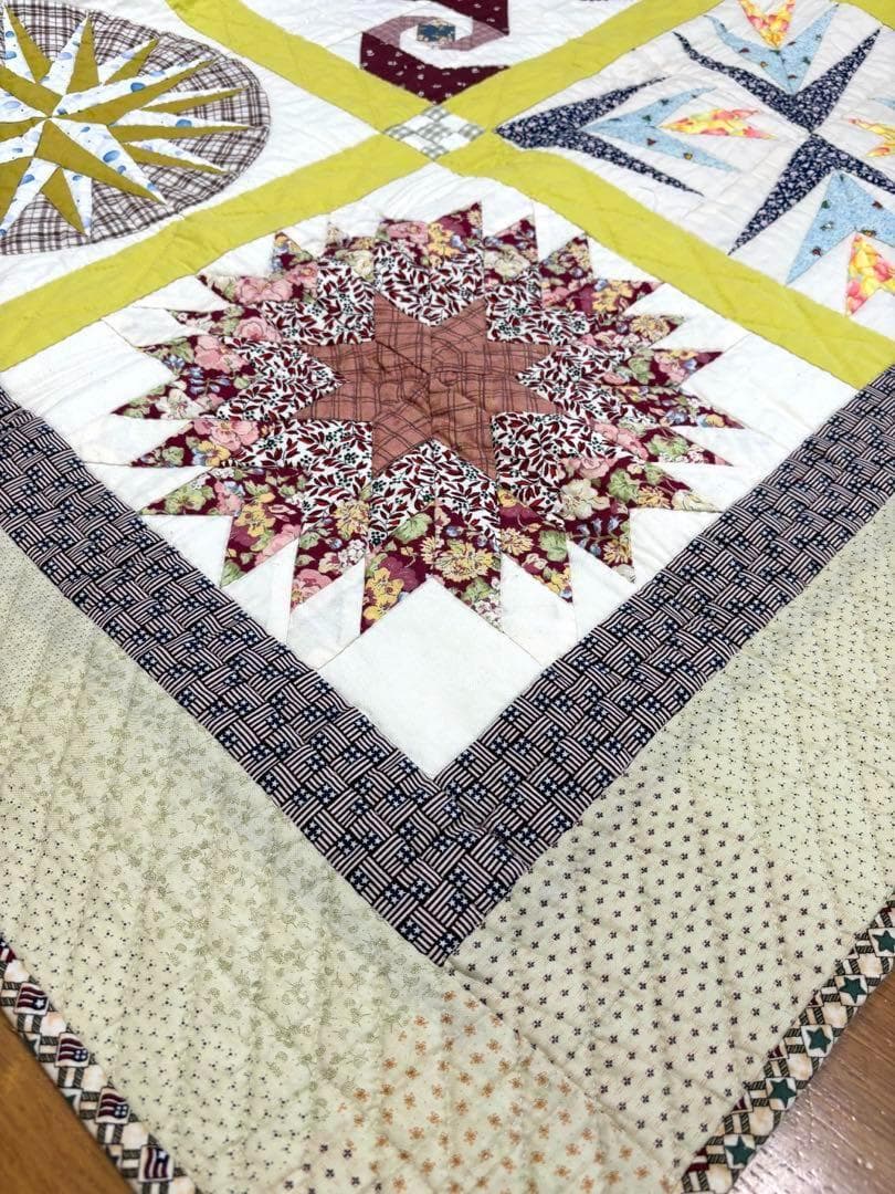 ハンドメイド パッチワーク キルト タペストリー 大判