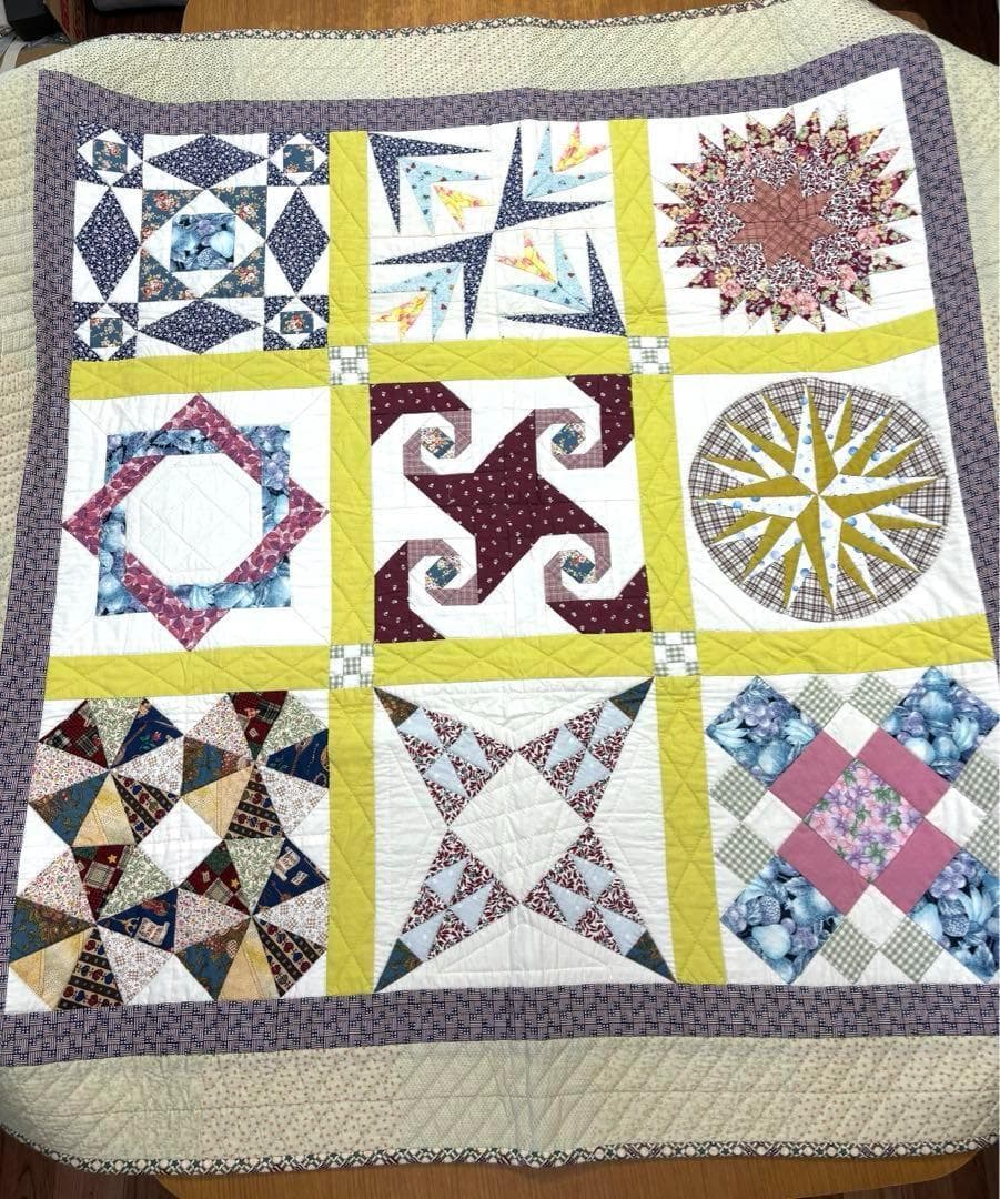 ハンドメイド パッチワーク キルト タペストリー 大判