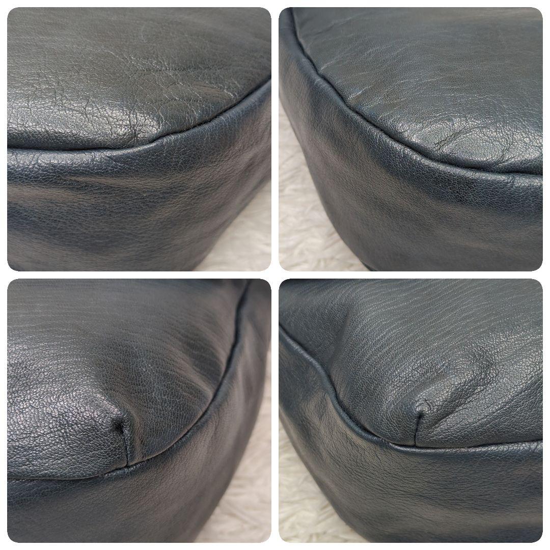 ナ*ツ様 希少色✨ゲンテン ゴートベーシック ショルダーバッグ レザー 青緑 ロ