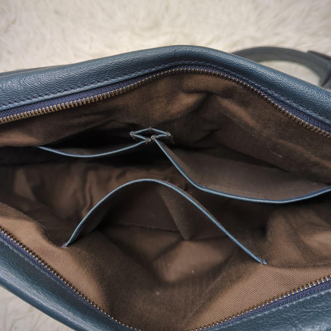 ナ*ツ様 希少色✨ゲンテン ゴートベーシック ショルダーバッグ レザー 青緑 ロ