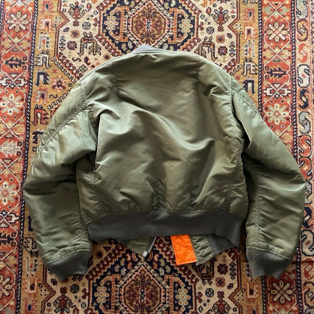 美品USA製 90s OLD Alphaアルファ MA-1 フライトジャケット