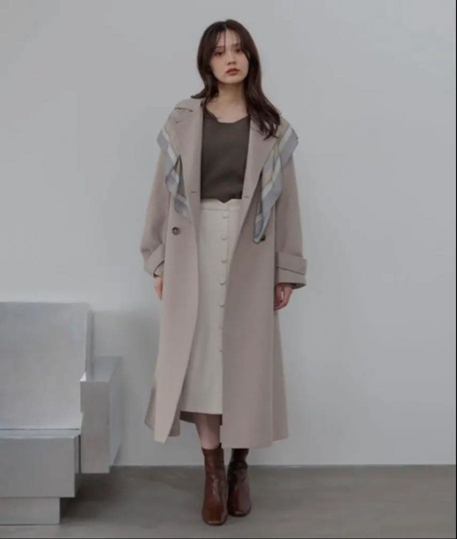 【新品未使用】今期 完売 Andemiu メルトンウール スタンドカラーコート