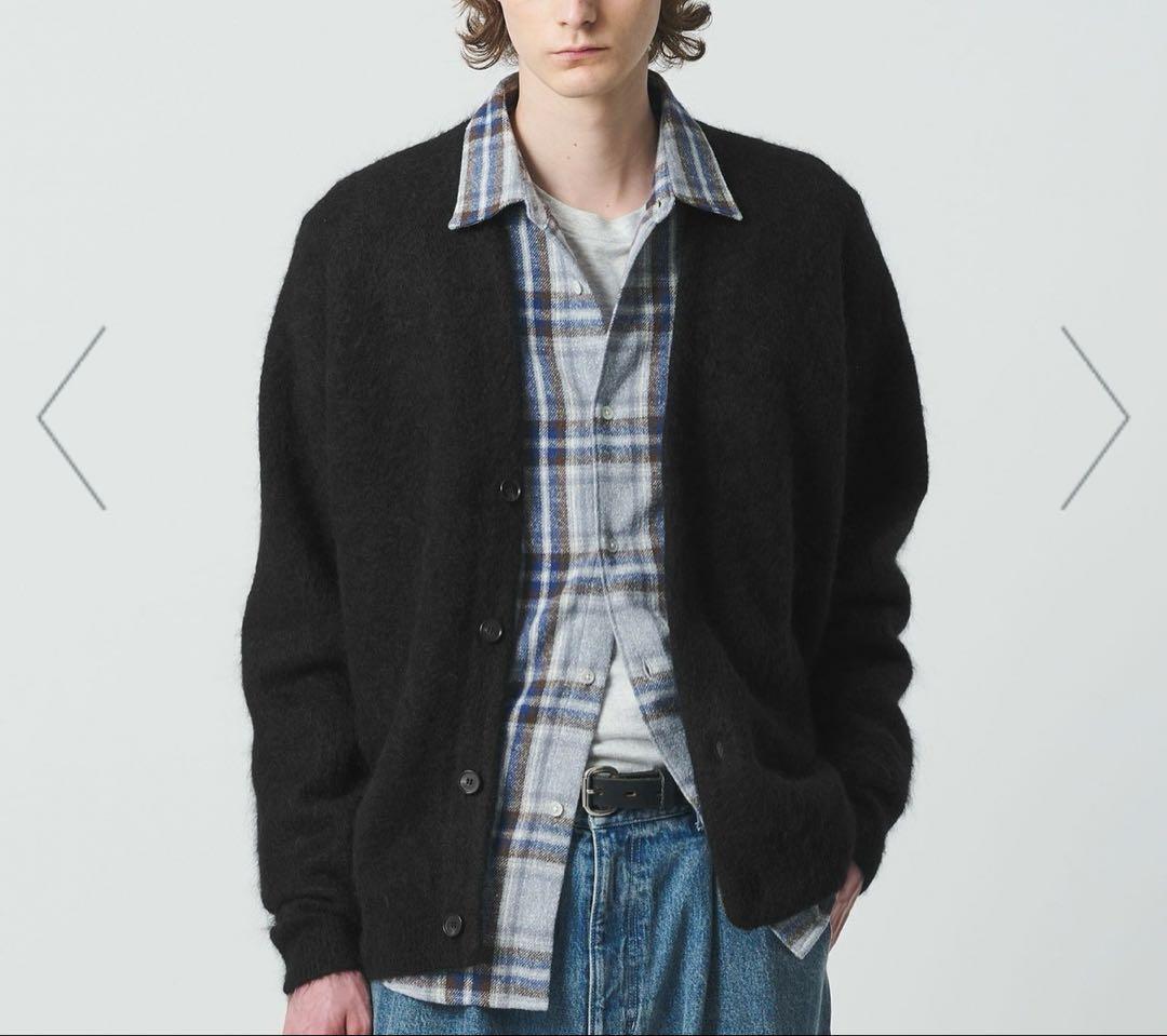 シャギー モヘヤ Vネック カーディガン