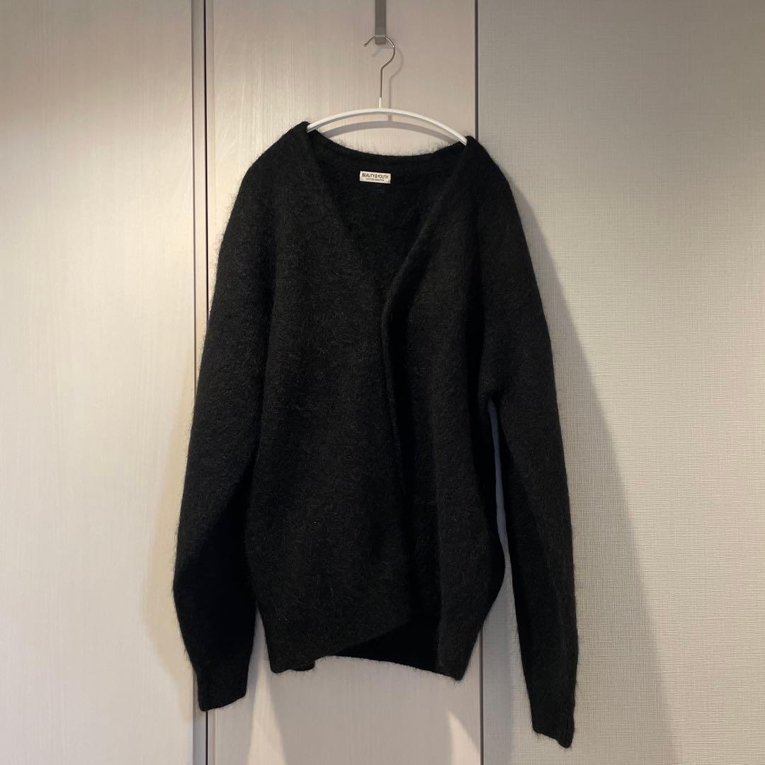 シャギー モヘヤ Vネック カーディガン