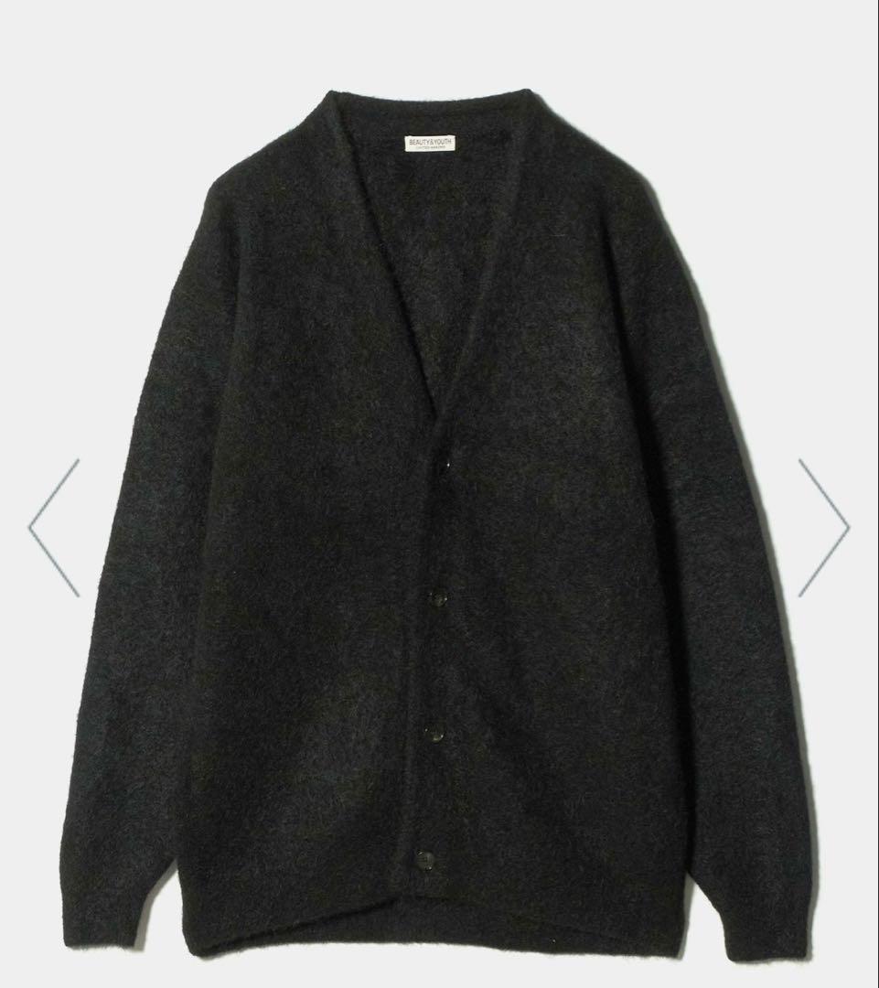 シャギー モヘヤ Vネック カーディガン