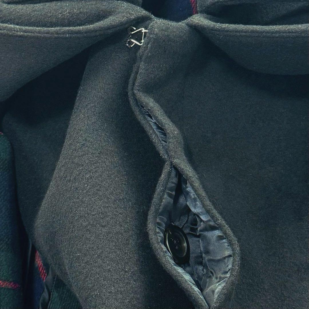 希少✨ユナイテッドアローズ ケープ付ロングコート 裏地ブラックウォッチ ポンチョ