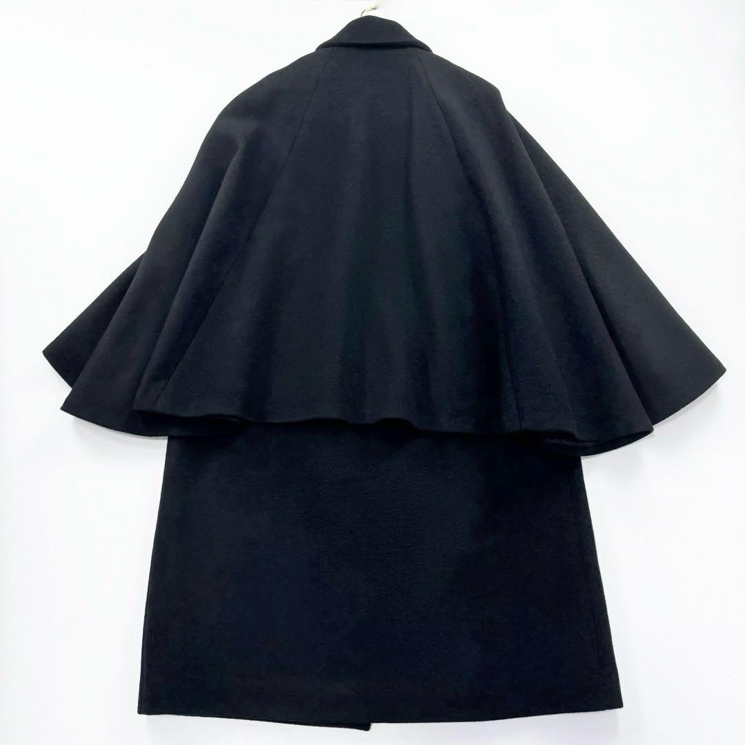 希少✨ユナイテッドアローズ ケープ付ロングコート 裏地ブラックウォッチ ポンチョ