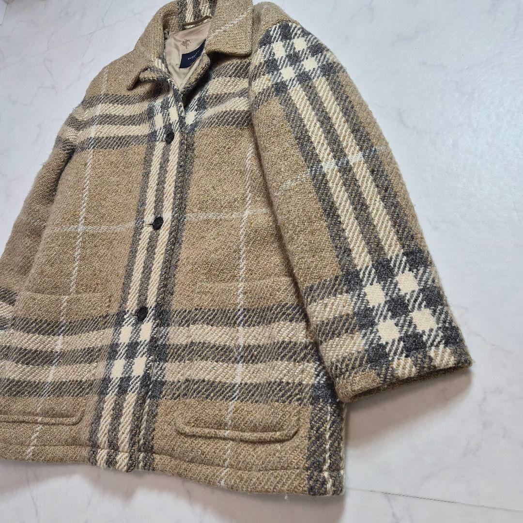 バーバリーロンドン ロングコートノバチェック 英国製 XL