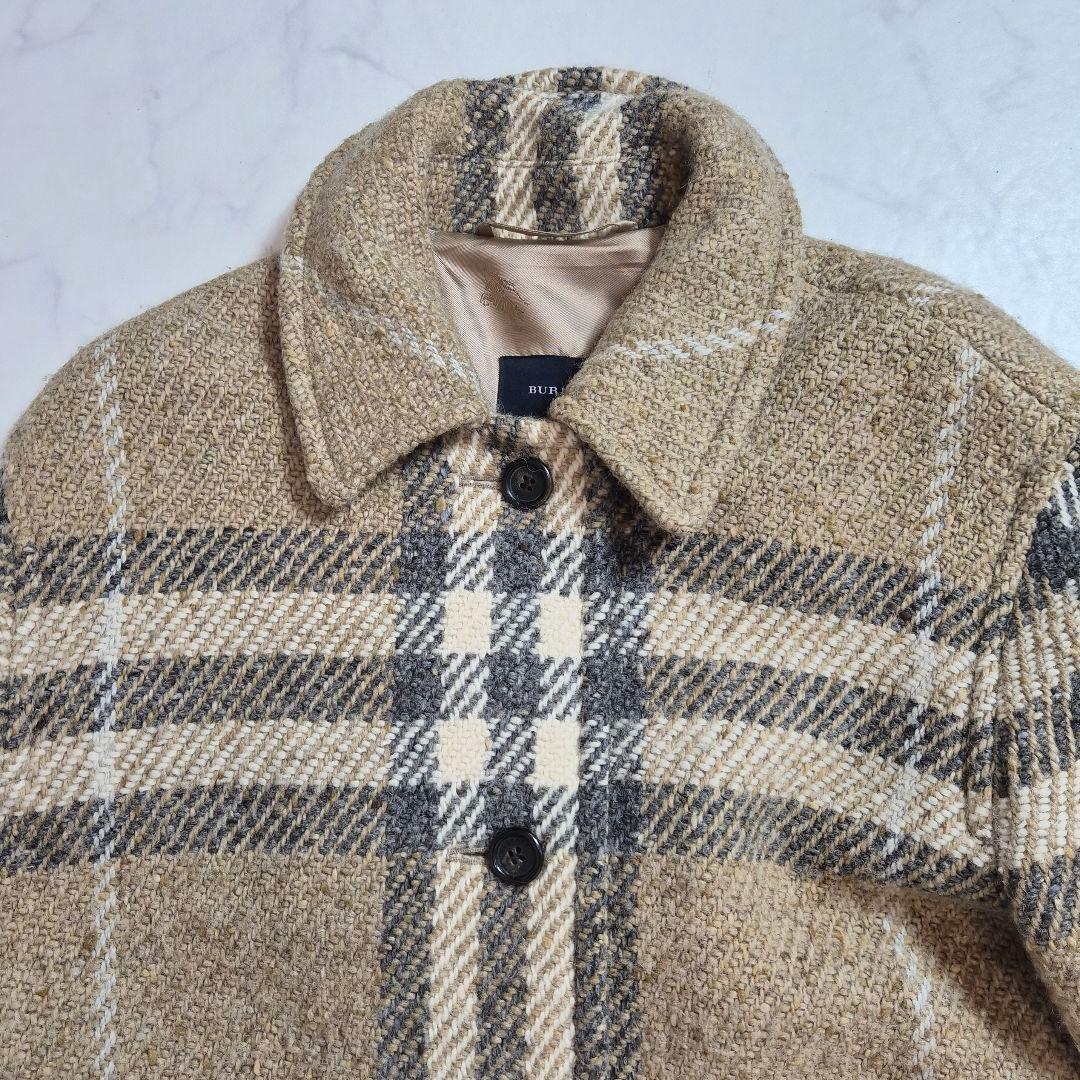 バーバリーロンドン ロングコートノバチェック 英国製 XL