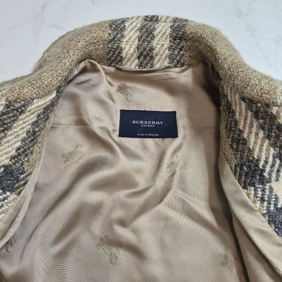 バーバリーロンドン ロングコートノバチェック 英国製 XL
