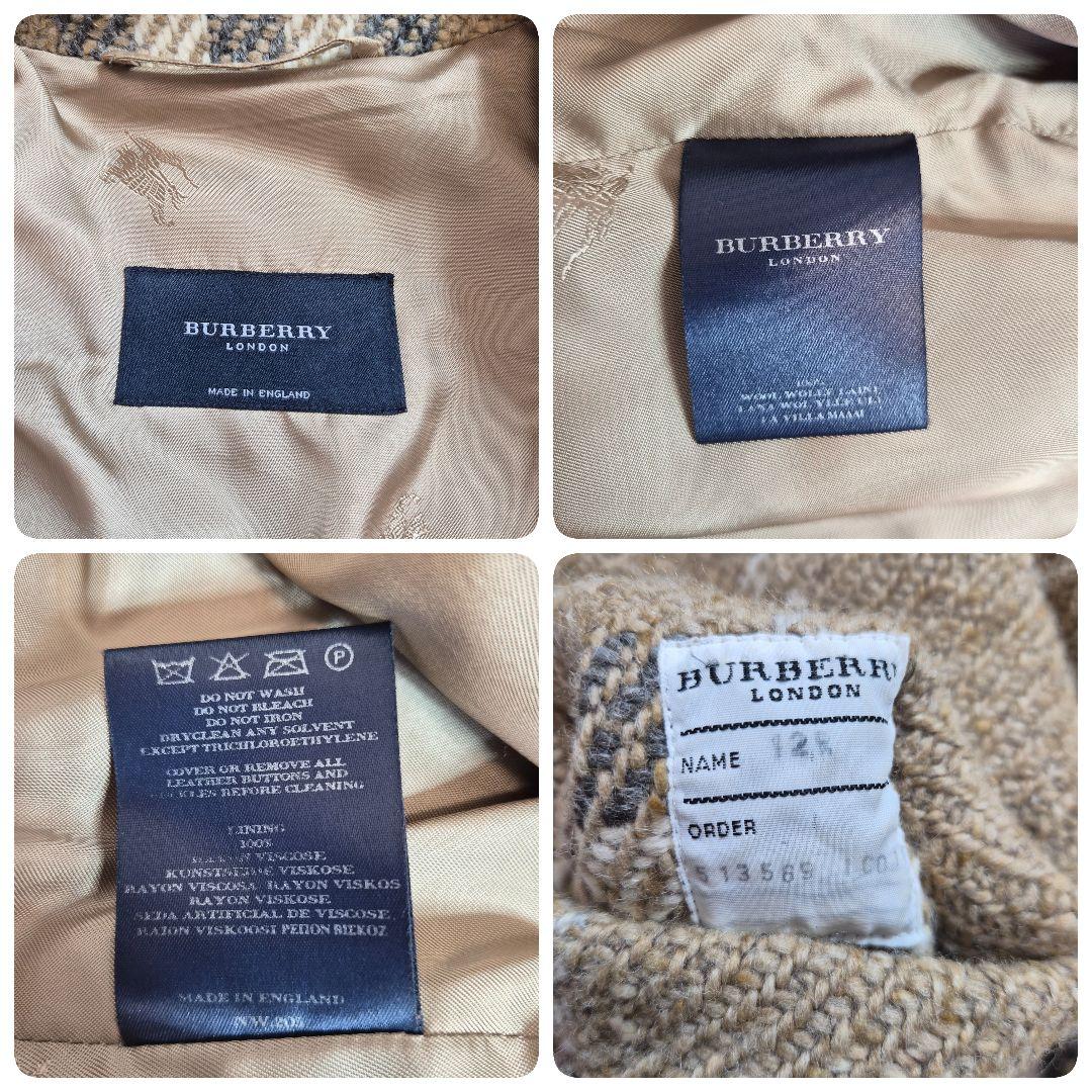 バーバリーロンドン ロングコートノバチェック 英国製 XL